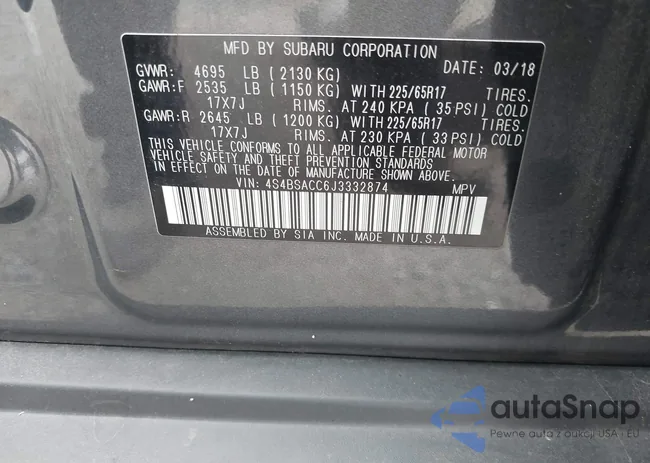 4S4BSACC6J3332874: 43342576