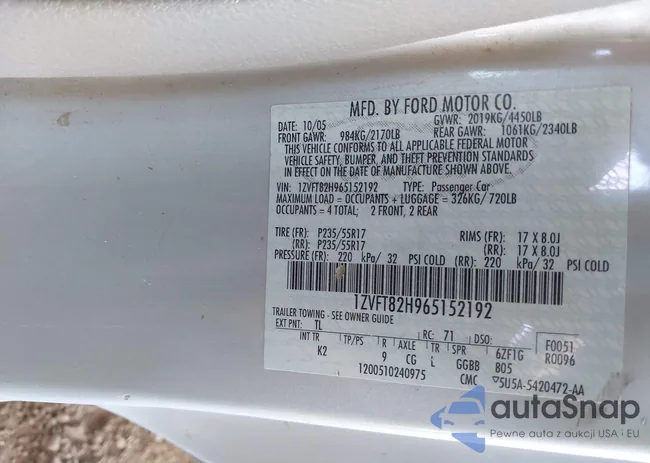 1ZVFT82H965152192: 43342643