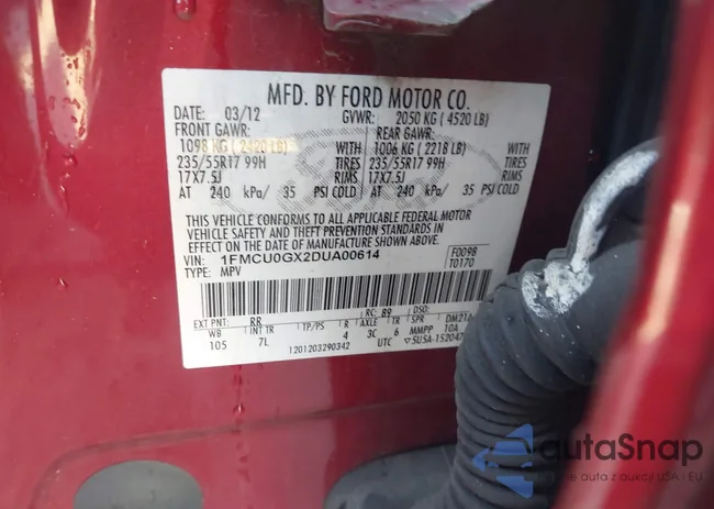 1FMCU0GX2DUA00614: 43343703