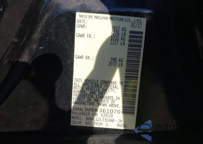 1N4AL3AP8HN361070: 43343751