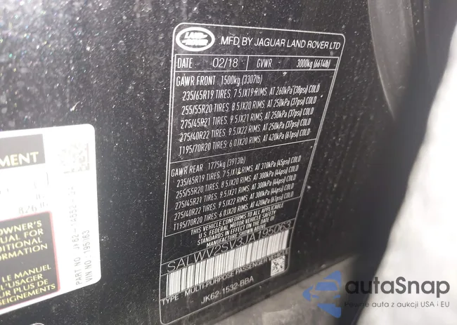 SALWV2SV3JA195063: 43343880