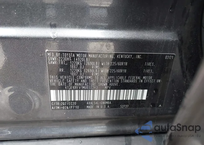 4T3E6RFV1MU032243: 43343888