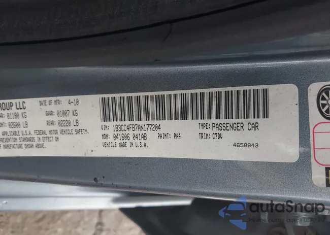 1B3CC4FB7AN177204: 43343931