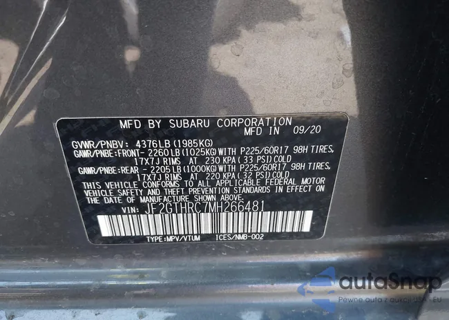 JF2GTHRC7MH266481: 43343961