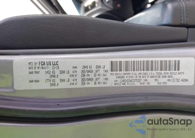 1C4RDHDGXKC575337: 43343969