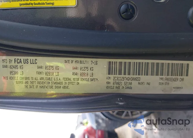 2C3CDZBTXGH300653: 43344003