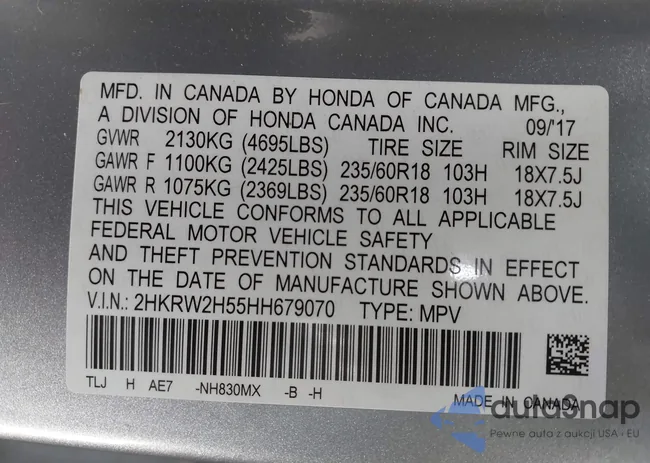 2HKRW2H55HH679070: 43344086