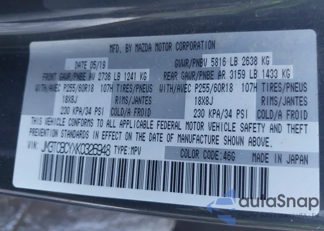 JM3TCBCYXK0326948: 43344134