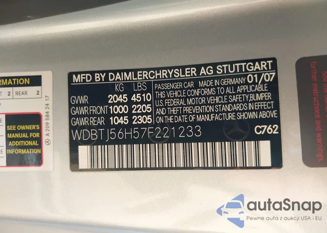 WDBTJ56H57F221233: 43344256