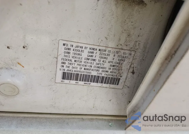 JH4CL96895C015865: 43344268