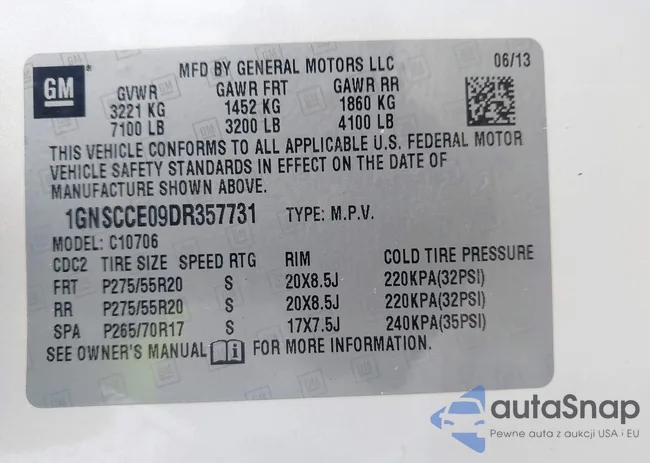 1GNSCCE09DR357731: 43343449