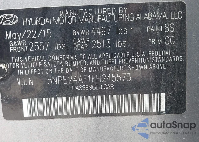 5NPE24AF1FH245573: 43343521