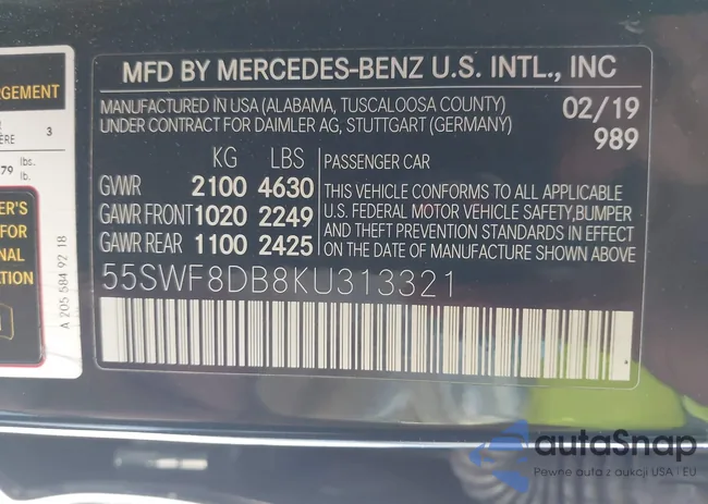 55SWF8DB8KU313321: 43343584