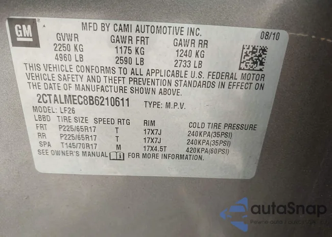 2CTALMEC8B6210611: 43343595