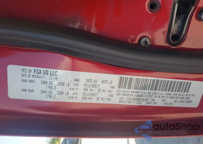 1C4NJRBB3HD181427: 43344693