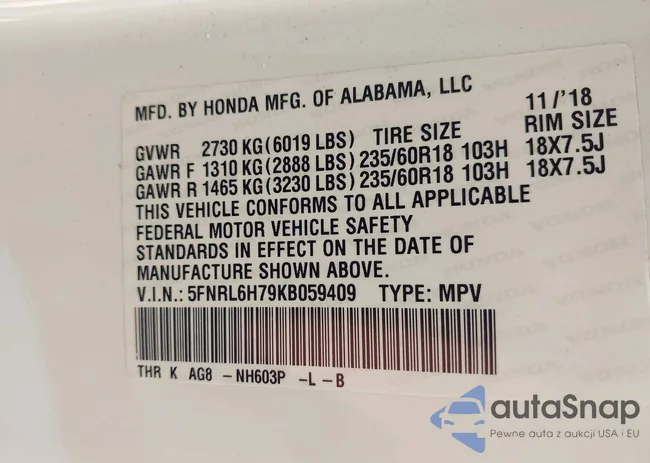 5FNRL6H79KB059409: 43344768