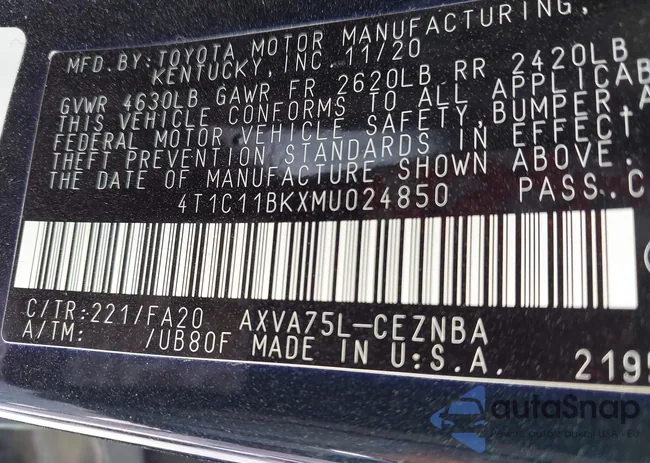 4T1C11BKXMU024850: 43344794