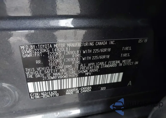 2T3DWRFV6KW014975: 43344811