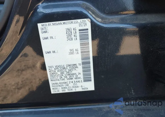 1N4BL4EV6KC243461: 43344872