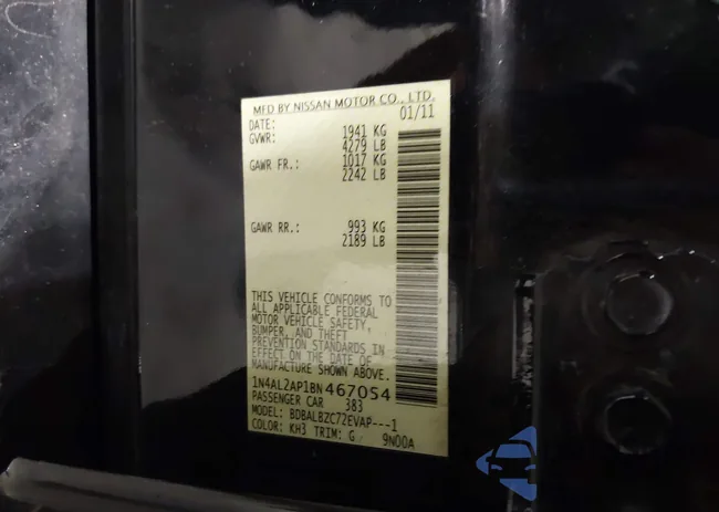 1N4AL2AP1BN467054: 43344979