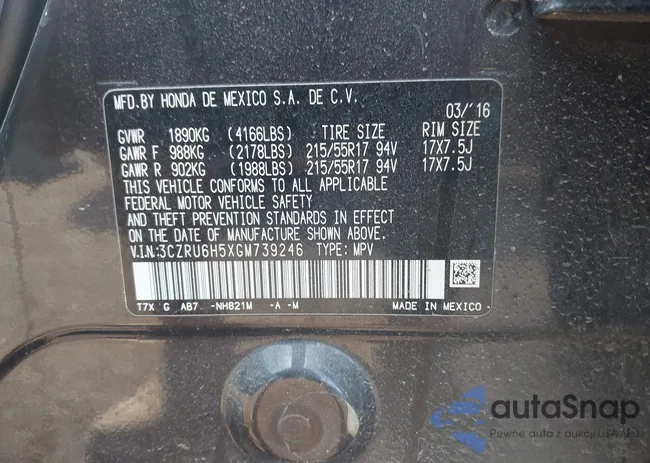 3CZRU6H5XGM739246: 43345059