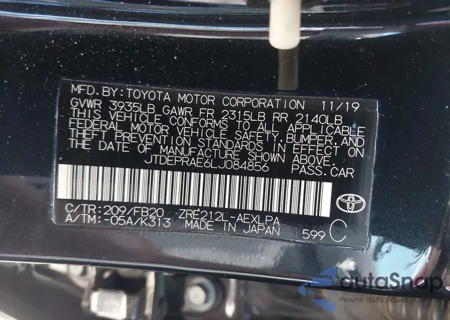 JTDEPRAE6LJ084856: 43345065