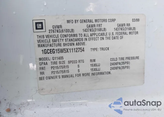 1GCEG15W5X1112754: 43345111