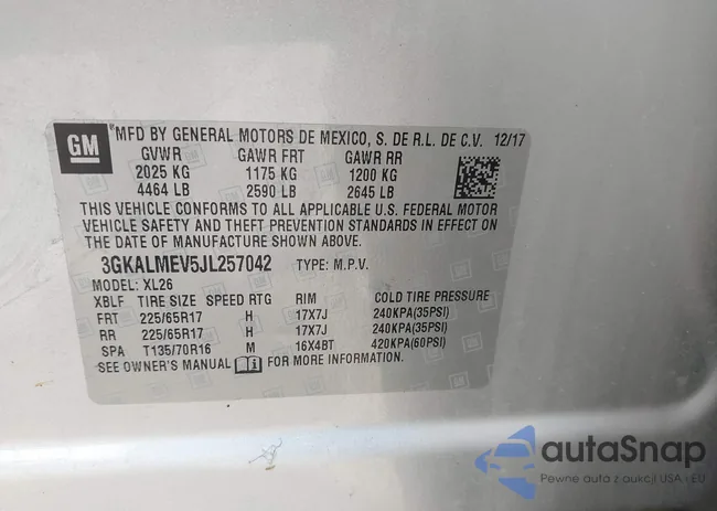 3GKALMEV5JL257042: 43345142