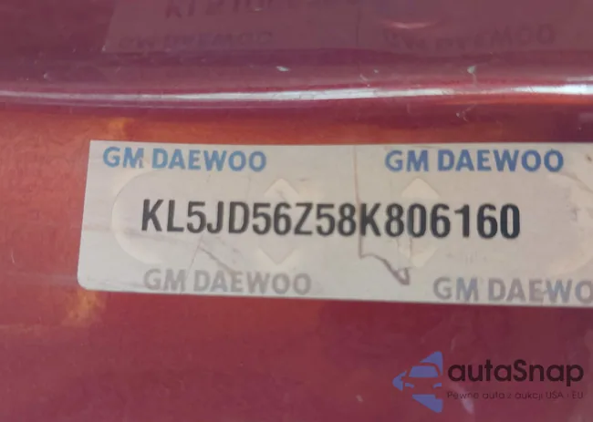 KL5JD56Z58K806160: 43344341