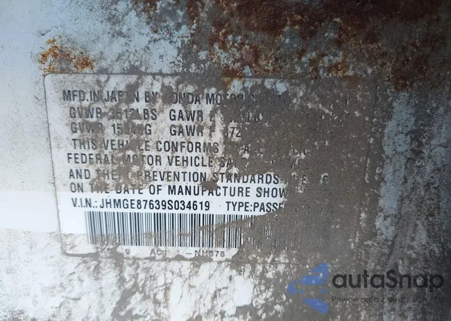 JHMGE87639S034619: 43344416