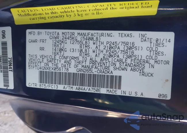 5TFTU4GNXEX056178: 43344457