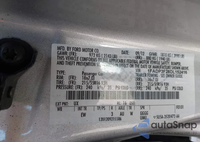 1FADP3F28DL152416: 43344552