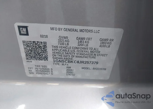 1GNSCBKC8JR257379: 43344675