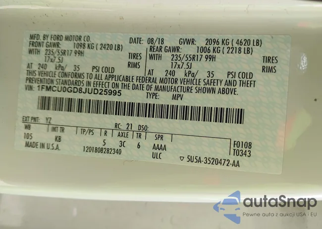 1FMCU0GD8JUD25995: 43345697