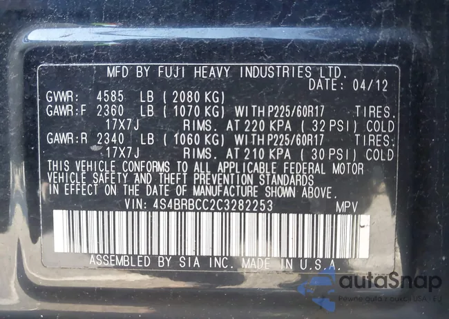 4S4BRBCC2C3282253: 43345782