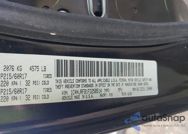 1C4NJRFB1FD258514: 43345810