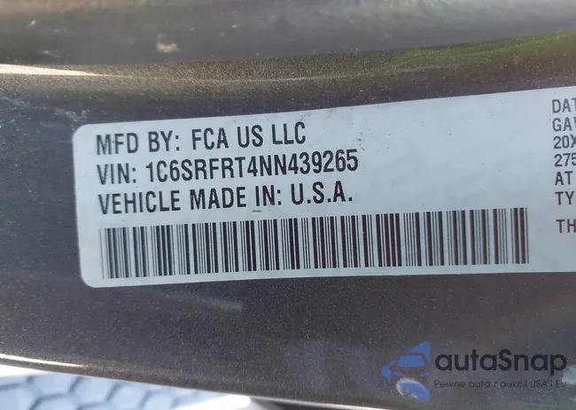 1C6SRFRT4NN439265: 43345813