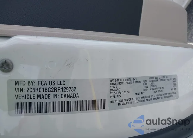 2C4RC1BG2RR129732: 43345823