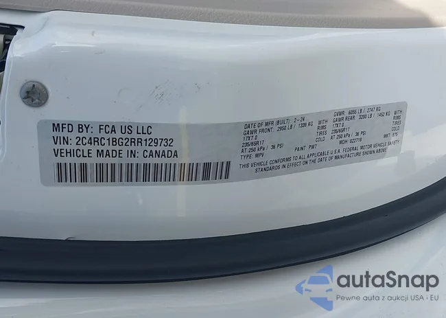 2C4RC1BG2RR129732: 43345823