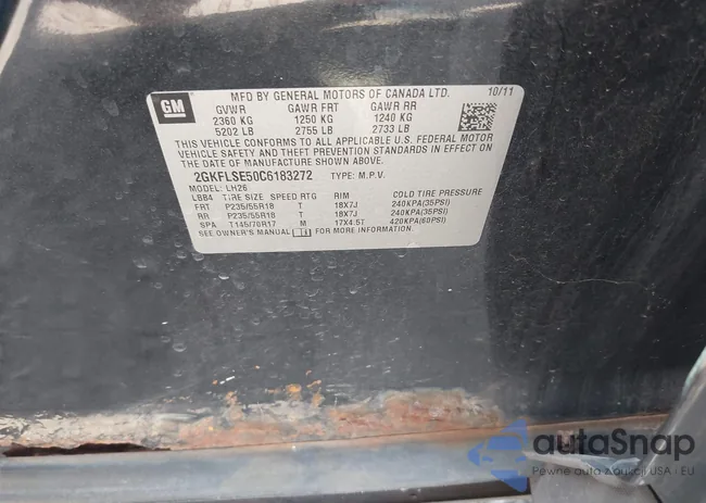 2GKFLSE50C6183272: 43345872