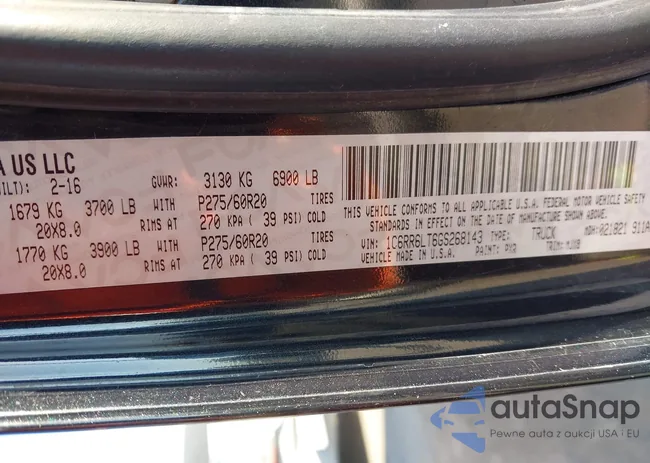 1C6RR6LT6GS268143: 43346041