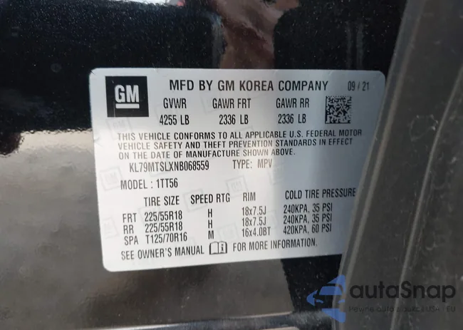 KL79MTSLXNB068559: 43346118