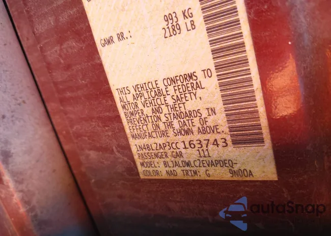 1N4BL2AP3CC163743: 43346217