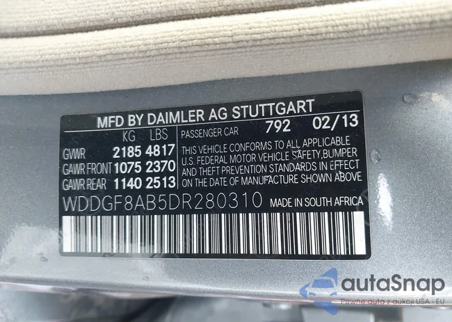 WDDGF8AB5DR280310: 43346282