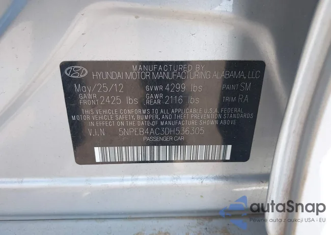 5NPEB4AC3DH536305: 43345287