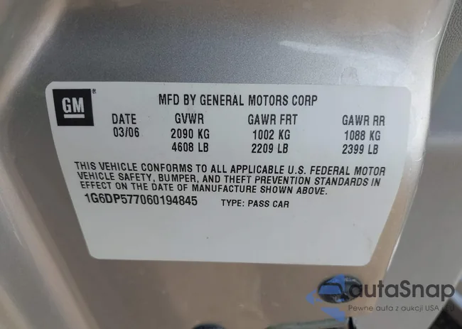 1G6DP577060194845: 43345305