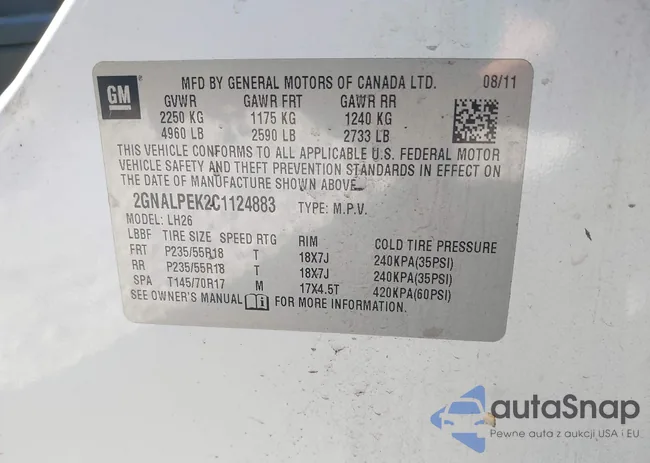 2GNALPEK2C1124883: 43345363