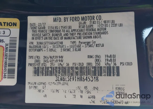 3LN6L5E91HR645348: 43345393