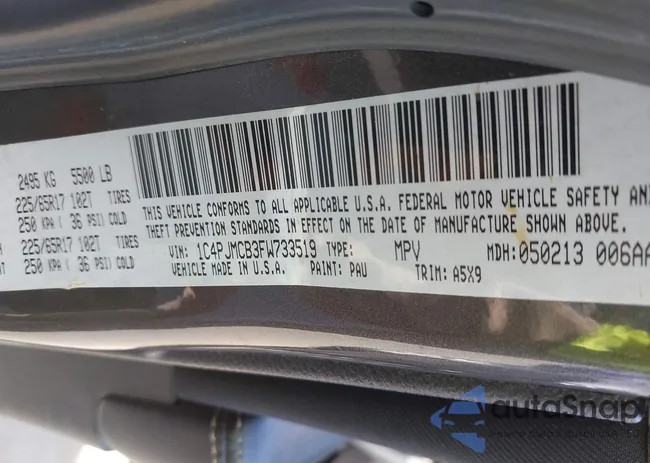 1C4PJMCB3FW733519: 43345408