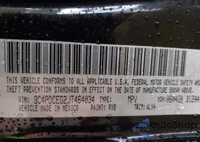 3C4PDCEG2JT464034: 43345446